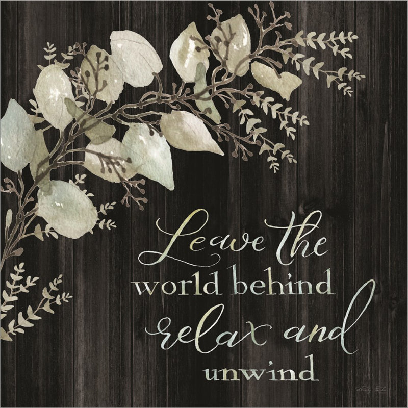 «Relax and Unwind» par Cindy Jacobs, impression sur toile non encadrée