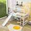 Lit mezzanine simple en bois avec glissade-1749567102