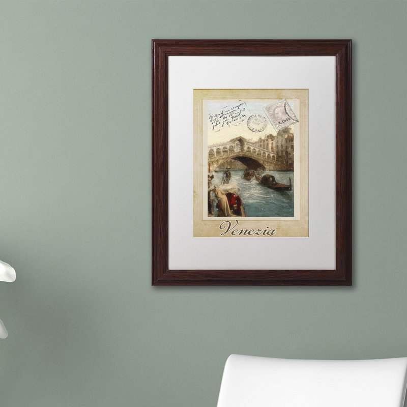 Jadaya «European Holiday I», impression encadrée, Blanc, H 20 po x l 16 po x P 0,5 po, Cadre brun