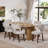 Rectangular Wooden Dining Set with Upholstery Dining Chair-240355197-240355171-240355168