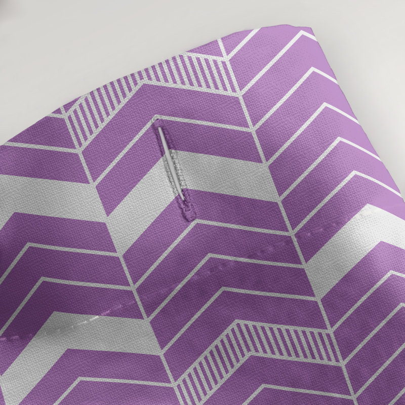 Rideau de douche simple à chevrons, Violet