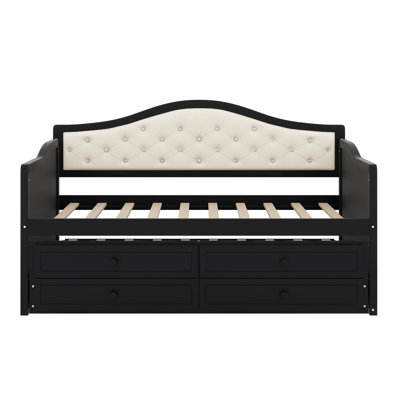 Versatile Daybed with Pull-Out Trundle and Integrated Storage Drawers
