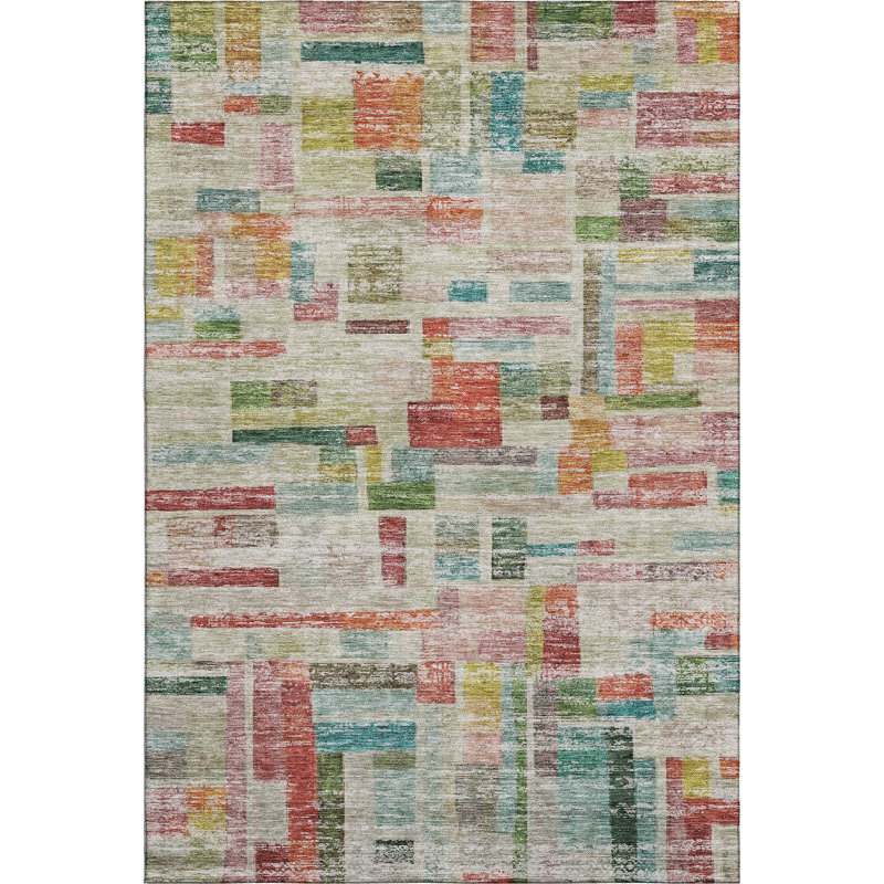 Premium Machine Washable Katelyn AMF1090 Stripes Rug, Rectangle 2'6" x 3'10"