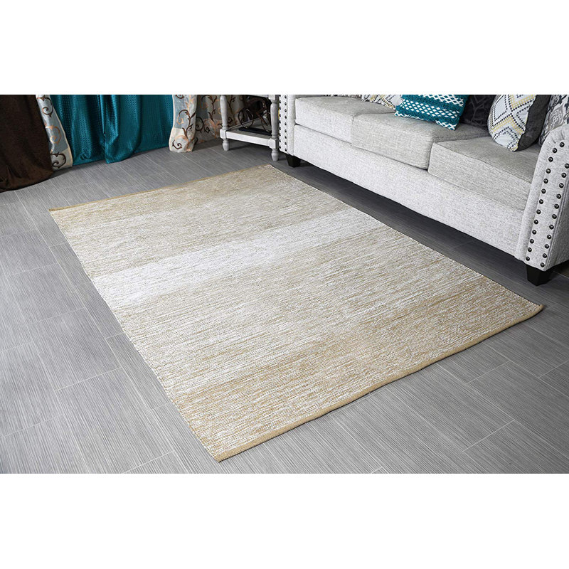 Dekou Cotton Abstract Indoor Rug