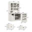 Bureau double caisson de 57 po avec huche 78,3 po