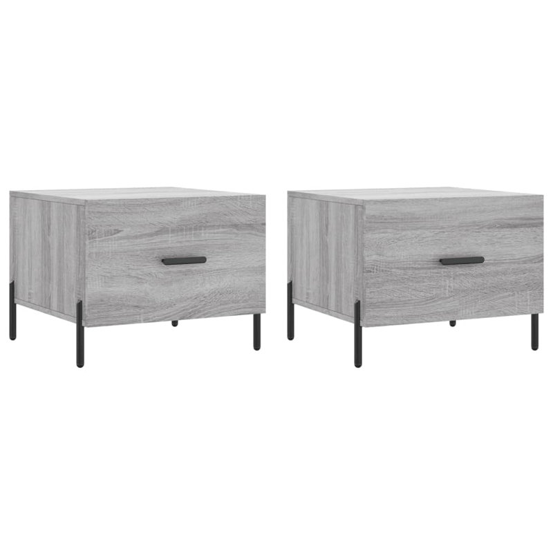 Four Leg Coffee Table with Storage, grey sonoma
