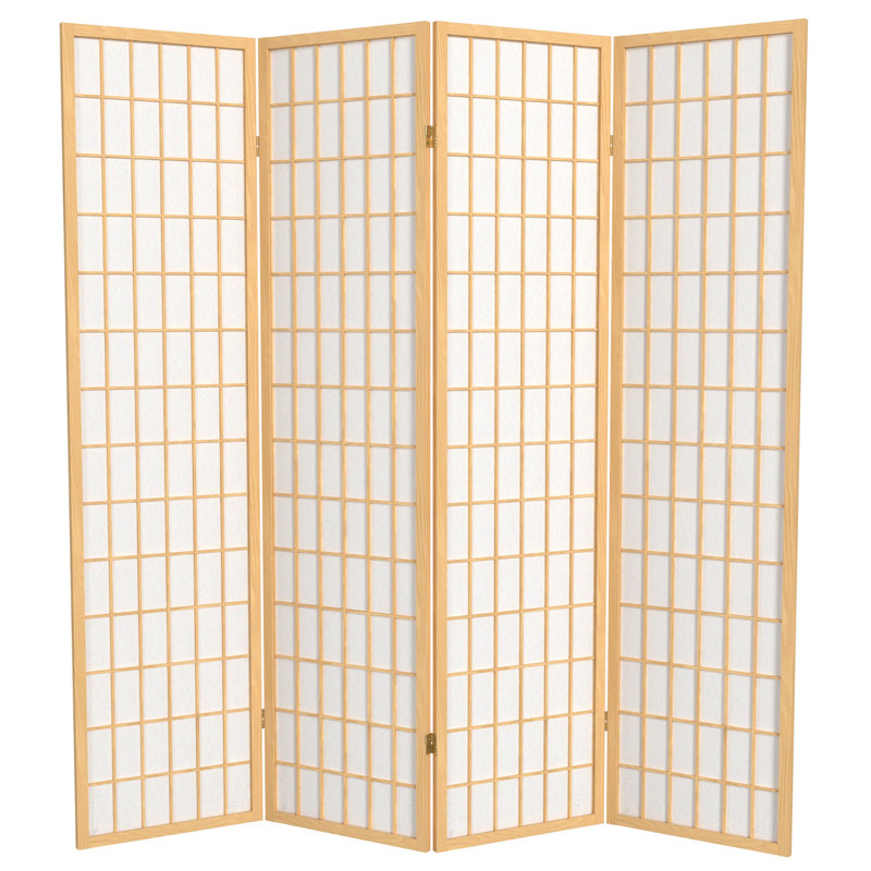 Paravent Shoji pliable Alex 70'' H, Naturel, 6