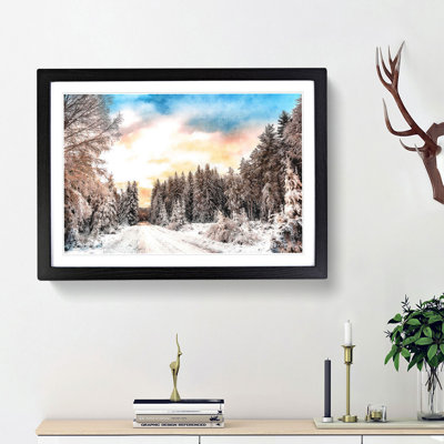 Winter White Forest in Sweden - Picture Frame Painting Print