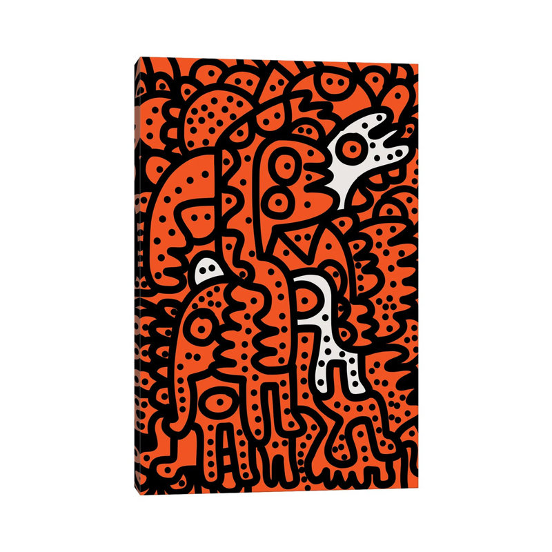 Halloween Graffiti Monsters 1 Piece Wrapped Canvas Wall Art, 152.5 cm H x 101.5 cm W