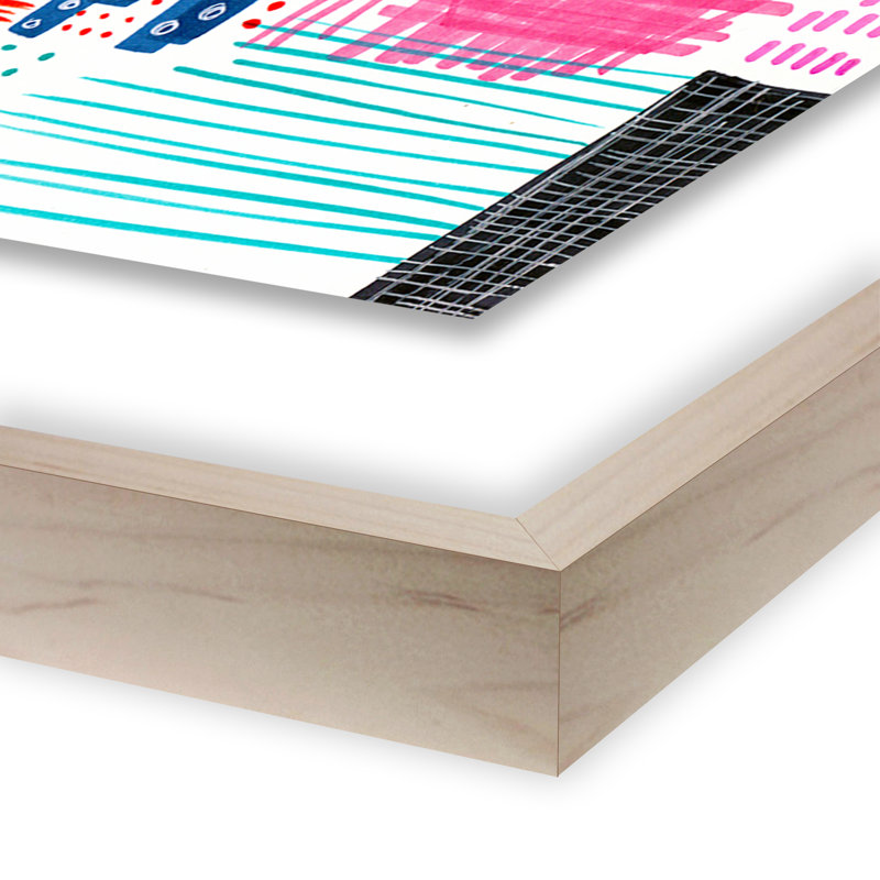 Stacks Of Patterns Print by Melanie Biehle, 60" H x 48" W x 2.5" D, Natural