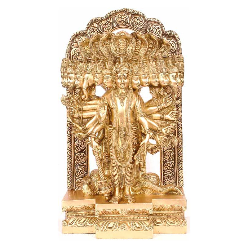 Lord Vishnu dans son grossissement cosmique