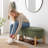 Upholstered Storage Bench with Wooden Legs-238316237