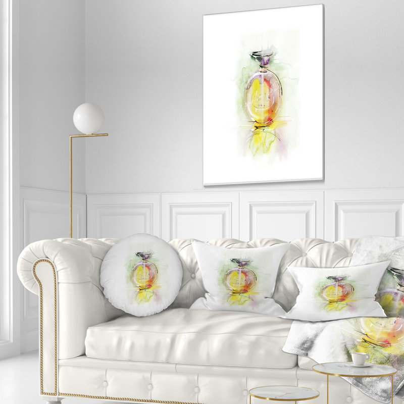 Perfume Bottle - Coussin décoratif imprimé floral