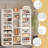 46-Pair White Shoe Rack, 14-Tier Open Cubby Cabinet, 47″ Wide Modern Entryway/Closet/Living Room Organizer, 23 Shelves