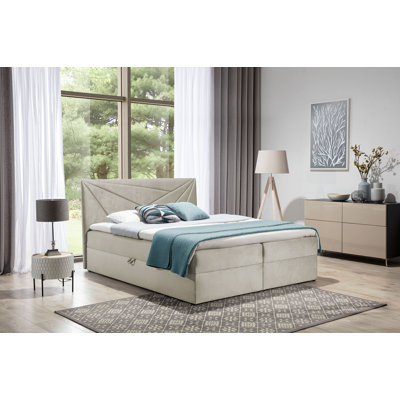 Boxspringbett Emanuel mit Topper und Bettkasten