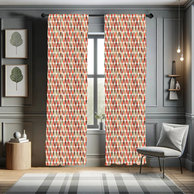 Semi-Sheer Rod Pocket Curtain Panels, 28" x 95"