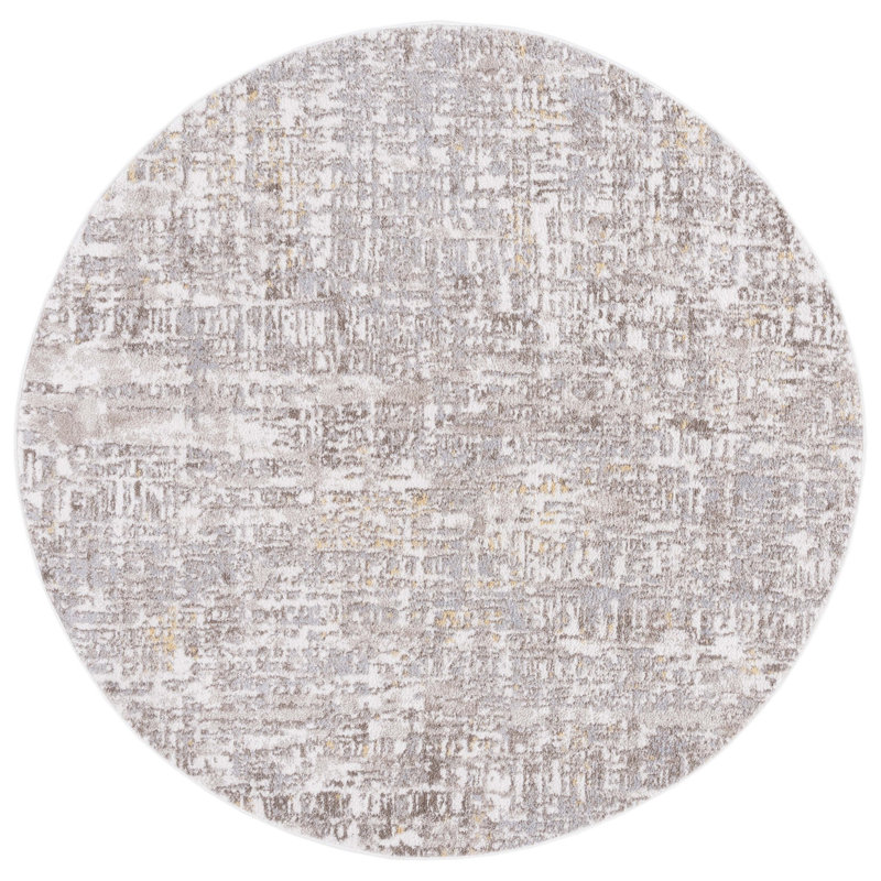 Tapis abstrait Ethellee Performance, Rond 6 pi 7 po