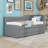 Upholstered Daybed with Trundle and Drawers-2024590967-2024590964