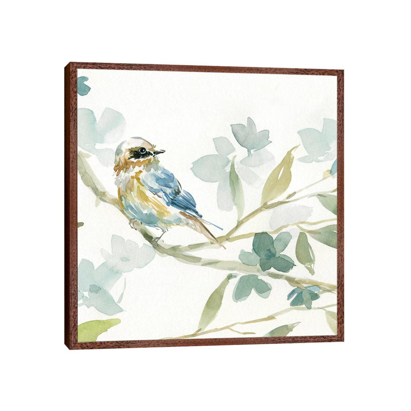 Spring Melody I by Carol Robinson - Painting on Canvas, 66.04 cm H x 66.04 cm W, Classic Brown Wood Framed Canvas
