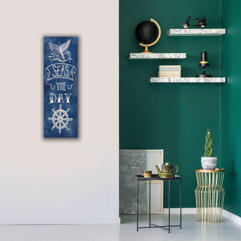 «Seas The Day» par Mary Urban, art mural sur toile, H 36 po x l 12 po x P 0,75 po