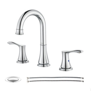 Widespread 2- Handle Bathroom Faucet with Metal Pop Up Drain