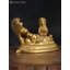 Statue en laiton Vishnu Lakshmi sur Sheshnag, 3,7 pi