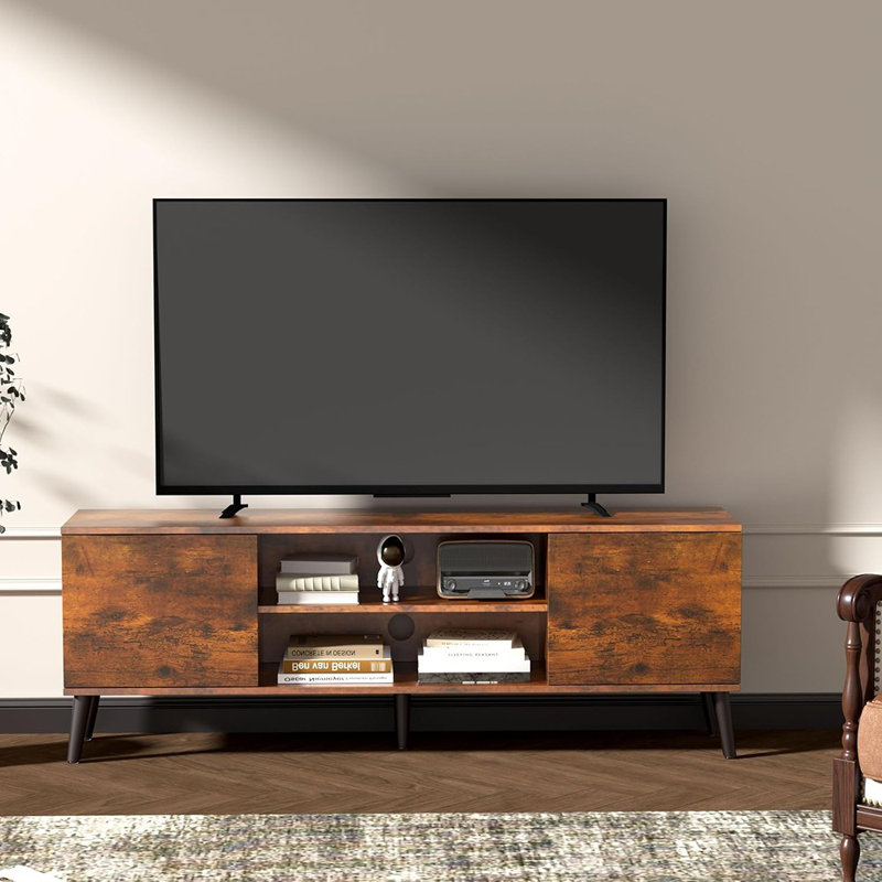 Meuble télé pour téléviseur 55 60 65 po, console de télévision Mid-Century moderne, ...