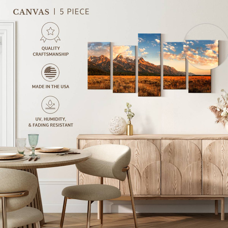 Alvord Grand Teton Golden Hour, H 48 po x l 94 po