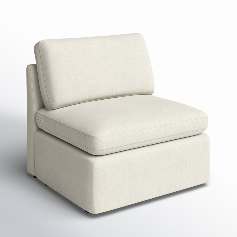 Winfree 34'' Upholstered Armless Chair For Sectional Sofa, Beige