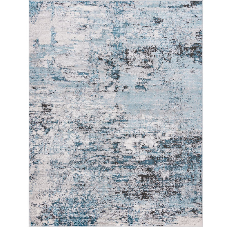 Tapis bleu / gris Sumiko