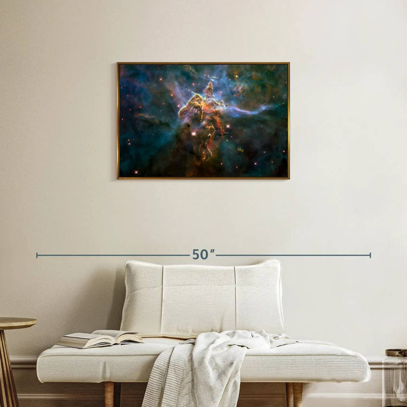 Carina Nebula Mystic Mountain, 31 po x 21 po, Cadre flottant doré