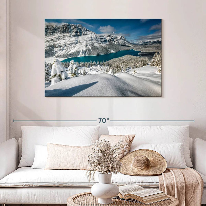 Alvord, lac Peyto dans la neige, H 30 po x l 45 po