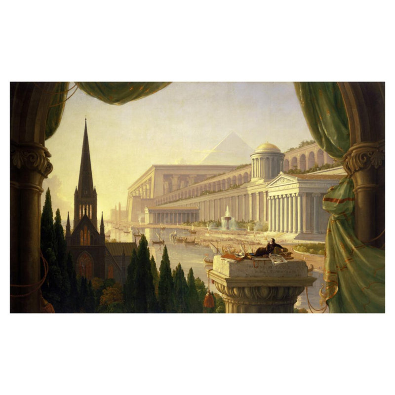 «The Architect's Dream» par Thomas Cole - Estampe numérique, H 32 po x l 40 po