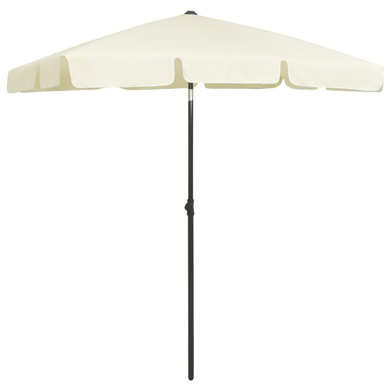 Parasol de plage rectangulaire Dinuba, Sable jaune, H 91,3 po x l 70,9 po x P 47,24 po