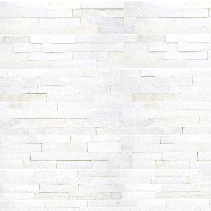 Stonecrest 6 in. x 24 in. Split Face Natural Stone Ledger Panel Wall Tile, Auric White