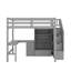 Lit mezzanine double avec bureau en L, armoire, tiroirs et escalier de rangement-1313818499