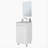 White Bathroom Cabinet with 2 Doors-116937806
