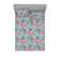 Ambesonne Fitted Sheet & Shams 3 Pcs Retro Botany Exotic Leaves Calking Pale Rust Seafoam Emerald