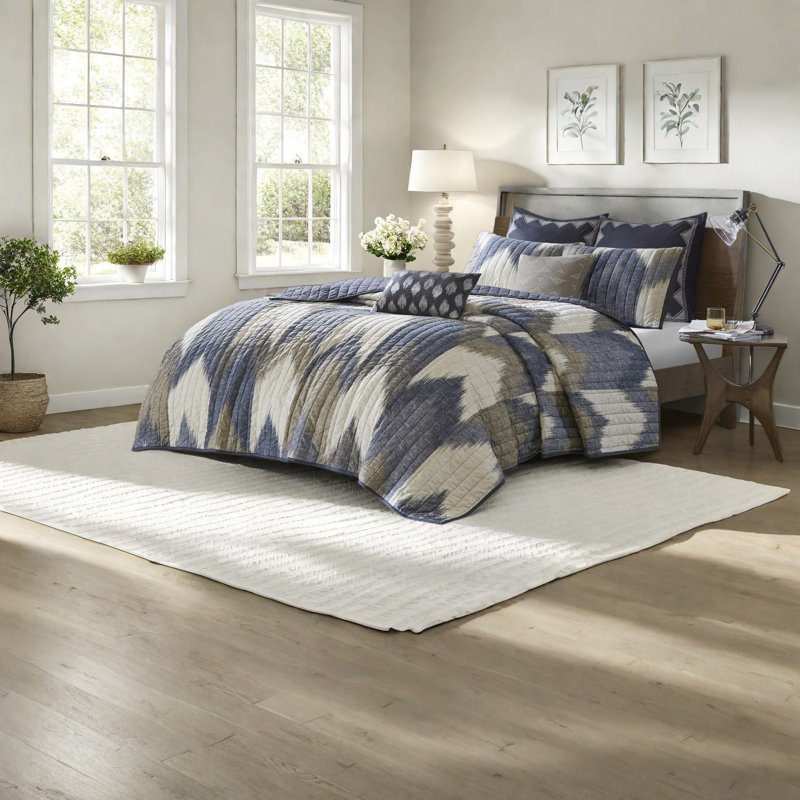 Ensembles de literie en coton de qualité supérieure pour grand lit, chevron moderne pour la maison