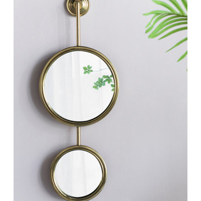 Iron Frame Vertical Round Mirror