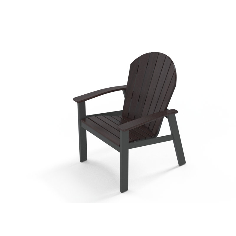 Augusto Outdoor Adirondack Chair, Chestnut, Graphite