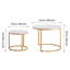 Faux Marble Top Nesting Coffee Table