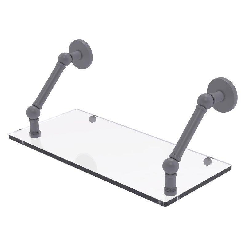 Dalston Bracket Shelf, Matte Gray, 8" H x 18" W x 8'" D