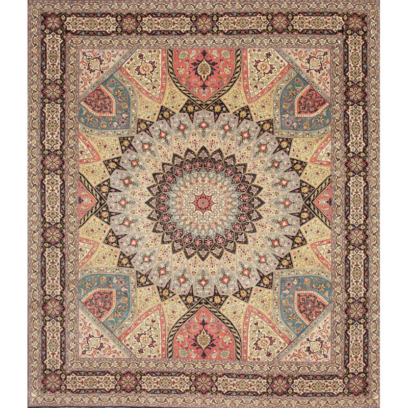 Tapis oriental beige / brun, Rectangle 8 pi x 10 pi