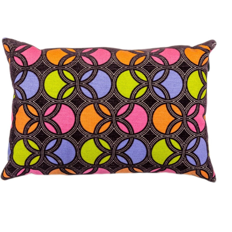 Coussin lombaire géométrique plumes Vildan, Multicolore
