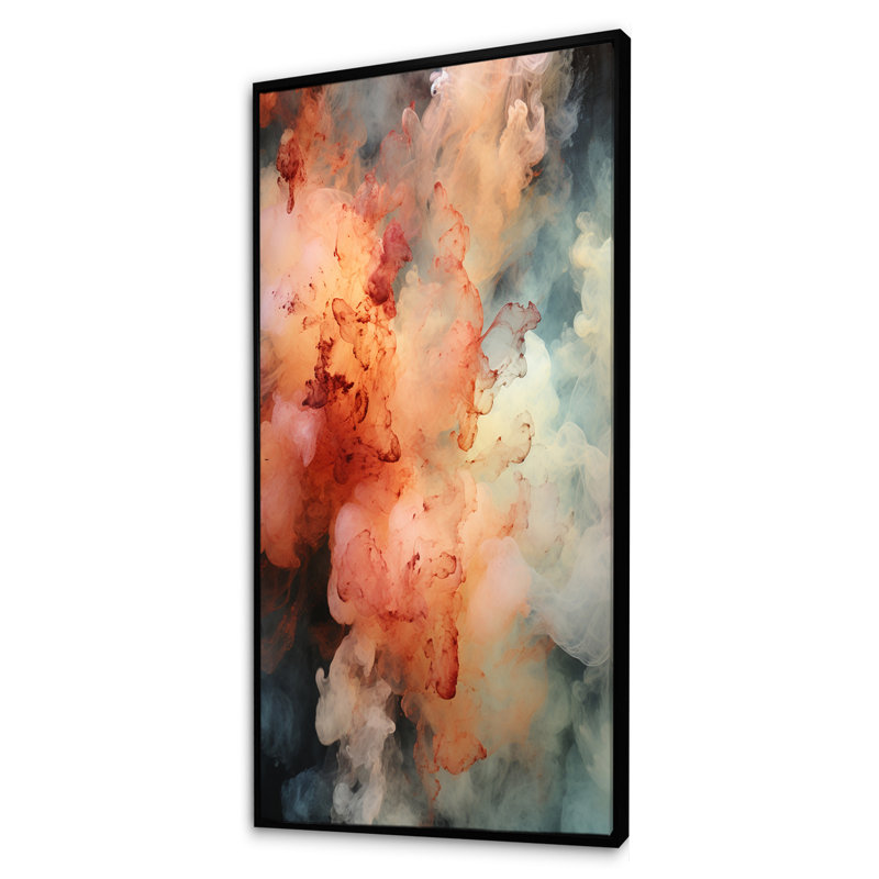 Beyond Boundaries Smoke, Black Floater Framed, 60" H x 28" W x 1.5" D