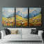 Lanscape Study Series CIV - Ensemble de 3 toiles tendues avec châssis - Prêt à être accroché-1553155786