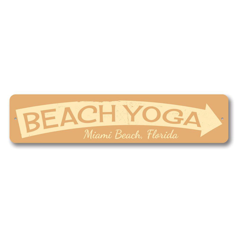 Plaque de plage en aluminium, H 4 po x l 18 po x P 0,04 po