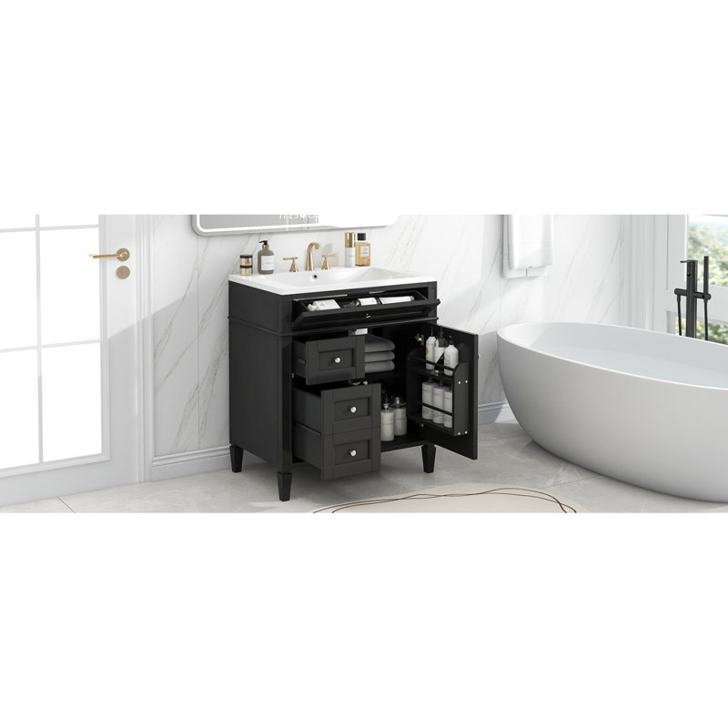 Meuble-lavabo simple 30 po avec lavabo supérieur