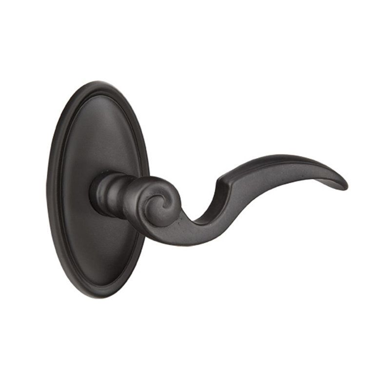 Faux levier de porte double avec rosette Napoli, Dos plat, Droite